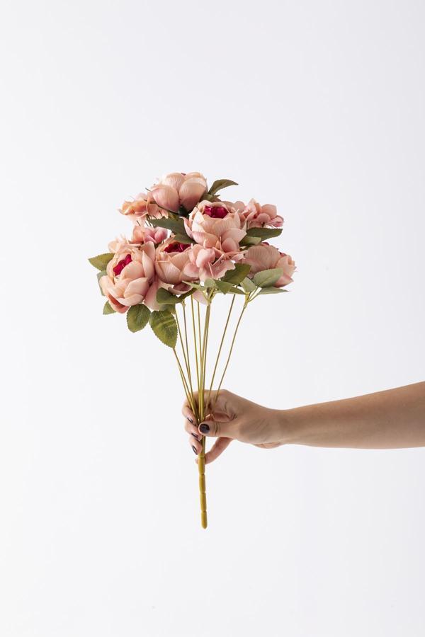 Yapay Ortancalı Şakayık Demeti Fuşya 45 Cm 11 Dal - Image 1