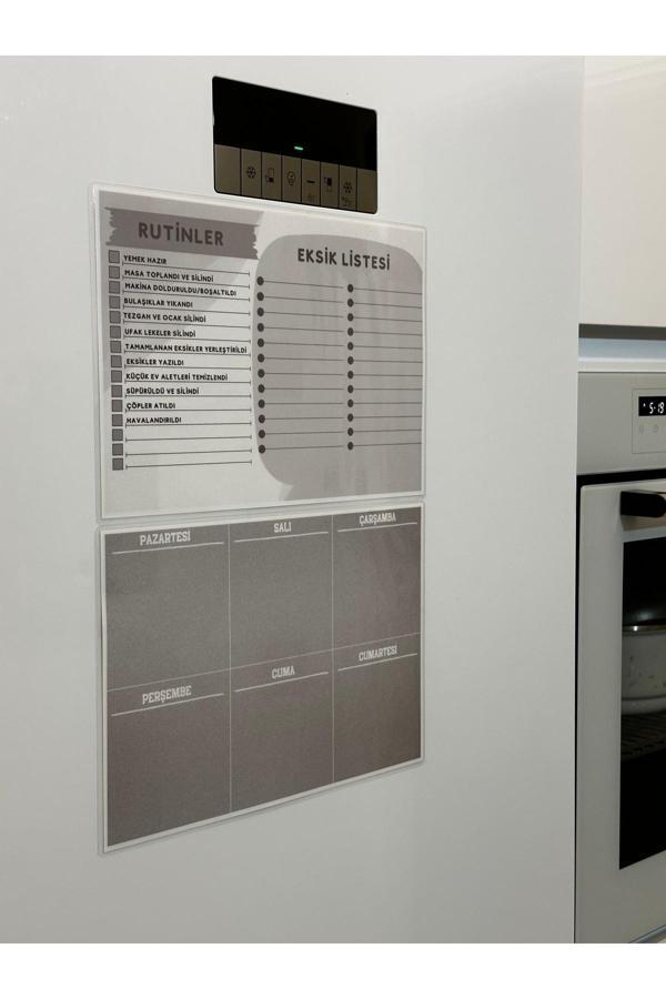 Renkli Zeka Eksik Listesi Magnetli Rutin Listesi Mutfak Buzdolabı Üstü Yırtılmaz Yıpranmaz Yaz Sil - Image 1