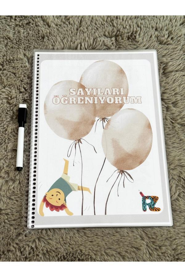 Renkli Zeka Sayıları Öğreniyorum Eğitici Etkinlik Yırtılmaz Yıpranmaz Yaz Sil ( 3 - 5 Yaş) - Image 1
