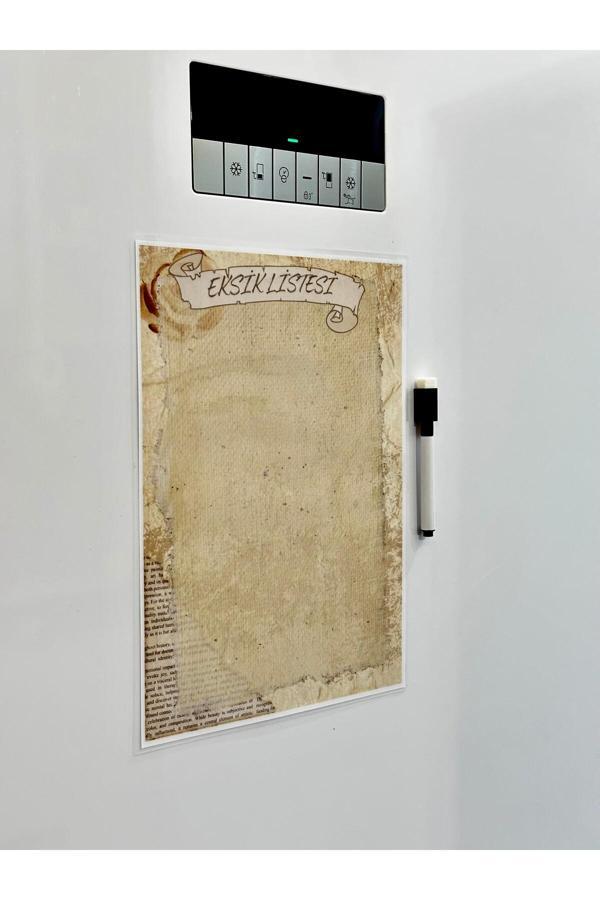 Renkli Zeka Vintage Eksik Listesi Magnetli Rutin Listesi Mutfak Buzdolabı Üstü Yırtılmaz Yıpranmaz Yaz Sil - Image 1