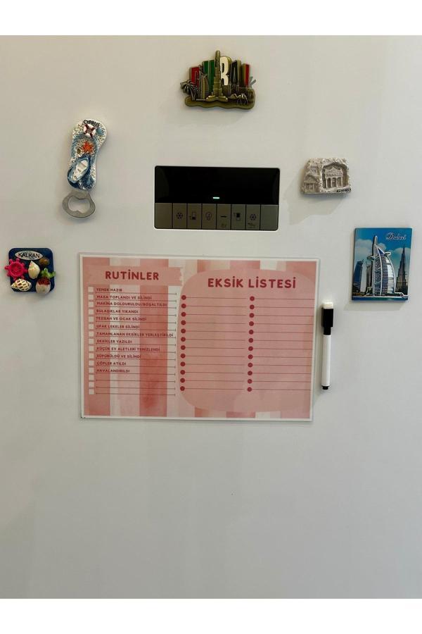 Renkli Zeka Eksik Listesi Magnetli Rutin Listesi Mutfak Buzdolabı Üstü Yırtılmaz Yıpranmaz Yaz Sil - Image 1
