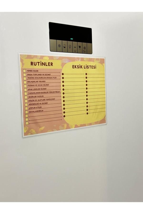 Renkli Zeka Eksik Listesi Magnetli Rutin Listesi Mutfak Buzdolabı Üstü Yırtılmaz Yıpranmaz Yaz Sil - Image 1