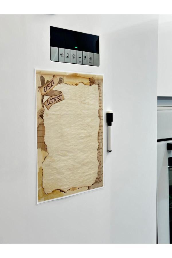 Renkli Zeka Vintage Eksik Listesi Magnetli Rutin Listesi Mutfak Buzdolabı Üstü Yırtılmaz Yıpranmaz Yaz Sil - Image 1