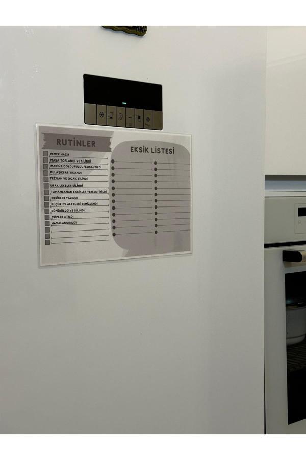 Renkli Zeka Eksik Listesi Magnetli Rutin Listesi Mutfak Buzdolabı Üstü Yırtılmaz Yıpranmaz Yaz Sil - Image 1