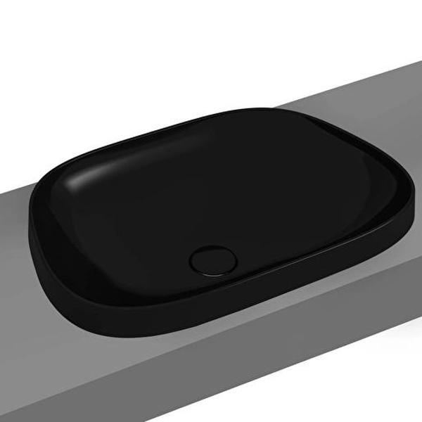  Vitra Frame Tezgah Üstü TV Lavabo, 58 cm, Siyah  5653B470-0016 - Image 1