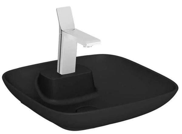 Vitra Memoria Kare Çanak Lavabo, 45 cm, Mat Siyah, 5887B483-0041  - Image 1