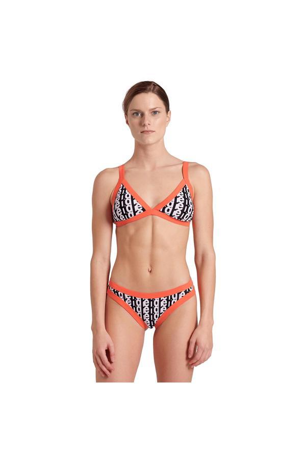 Arena Monogram Triangle Kadın Turuncu Yüzücü Mayosu 007070192 - Image 1