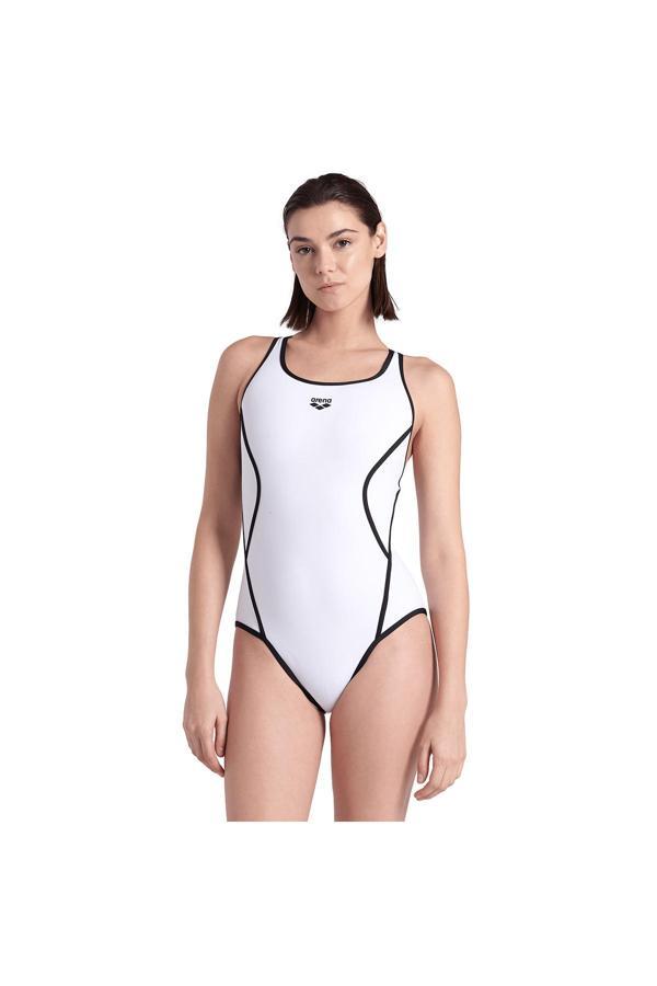 Arena Profile Swimsuitalyv Back Kadın Beyaz Yüzücü Mayosu 006643150 - Image 1