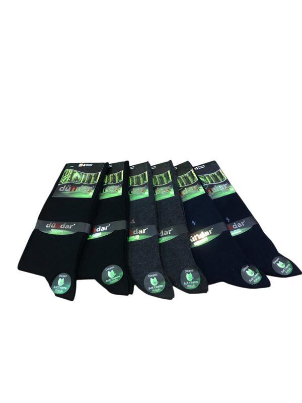 6 Lı Dündar Bambu Koku Yapmayan Erkek Mevsimlik Sonbahar Kış Dikişsiz Soket Çorap 40 - 44 No - Image 1
