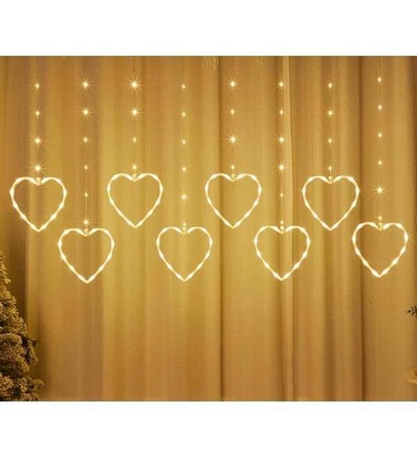 MDB Kalpli Perde LED Işıklar, Sevgililer Günü Romantik LED Aydınlatma - Image 1