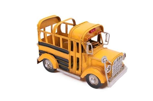 MDB Dekoratif Metal Araba Okul Otobüsü Kalemlik - Image 1