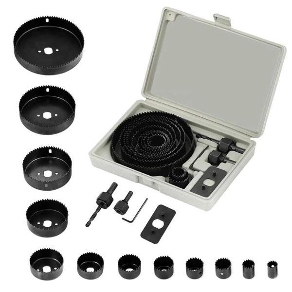 16 Parça Panç Seti Ağaç Kesme Testere Matkap Ucu Takımı Alçıpan Tavan Kesme - Image 1