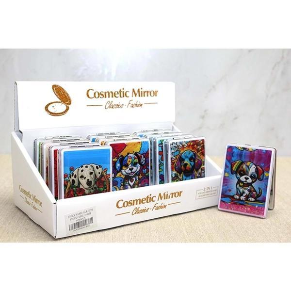 Hareketli Sulu Detaylı Köpek Figürlü El Aynası - Image 1