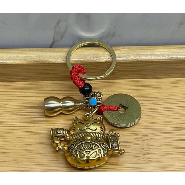 MDB Metal Şans Ve Bereket Kedisi Anahtarlık - Image 1