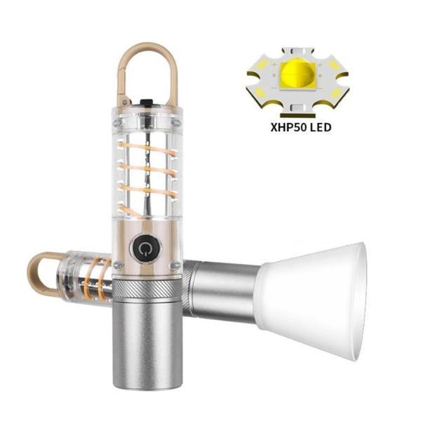 10W Zoomlu Led Powerbank Özellikli Şarjlı Kamp El Feneri - Image 1