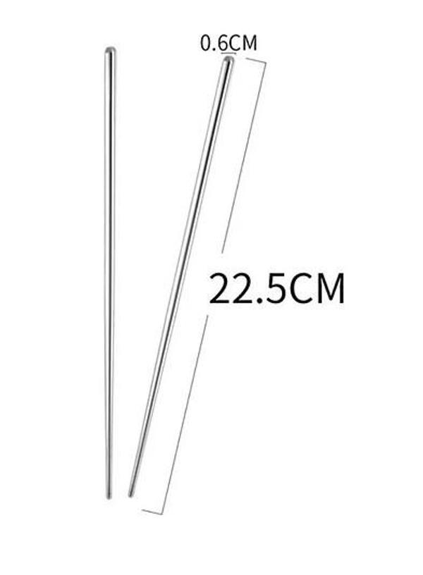 MDB Metal Paslanmaz Çelik Yemek Çubuğu 5'li - Image 1