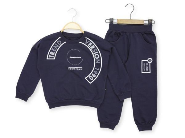 DOWNTOWN BASKILI İKİ İPLİK ALY ÜST TAKIM - TPY1153-Lacivert-2 Yaş LACİVERT - Image 1