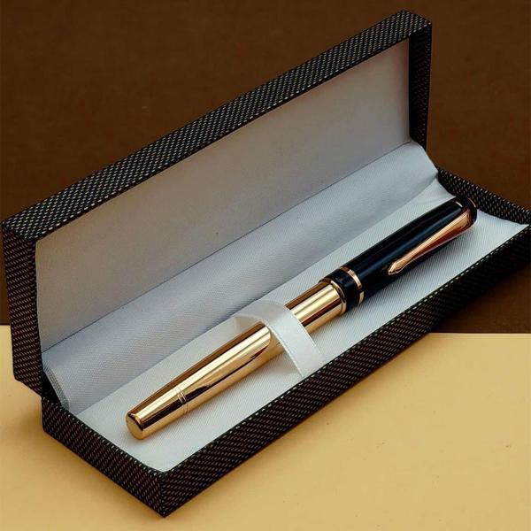 Öğretmenler Günü Hediyesi Kutulu Kalem Gold Siyah - Image 1