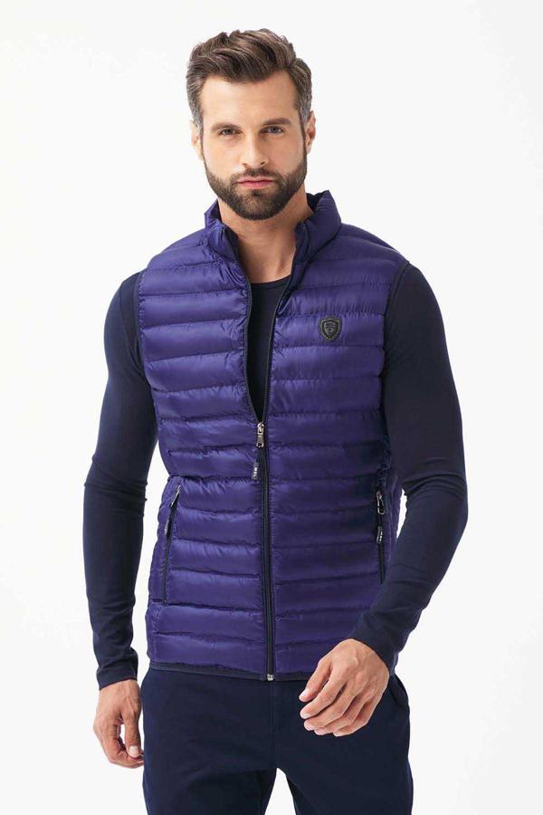 Mcl Erkek Fermuarlı Şişme Yelek 20731188 Saks - Image 1