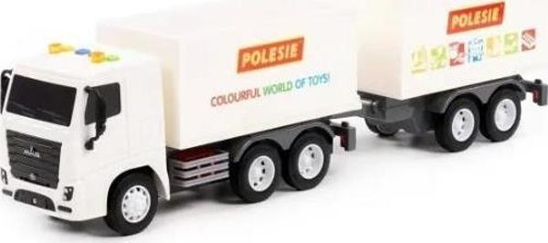 Sürtmeli Sesli Işıklı Çift Dorse Tır -POL-96388  - Image 1