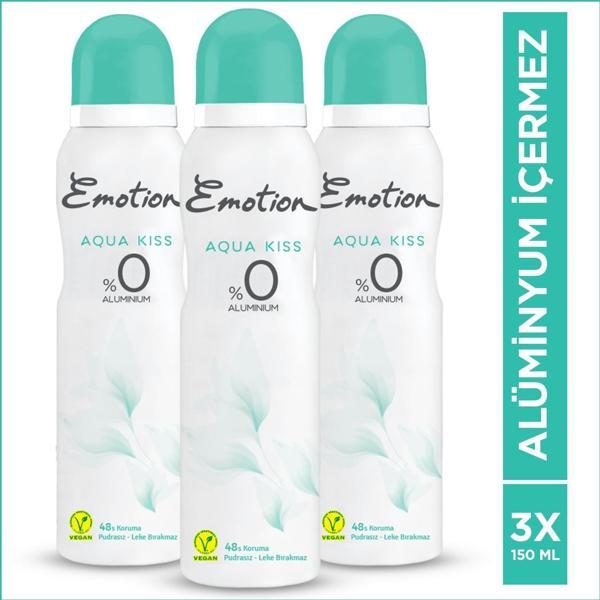 Emotion Aqua Kiss 3'lü Kadın Deodorant (3X150 ML) - Image 1