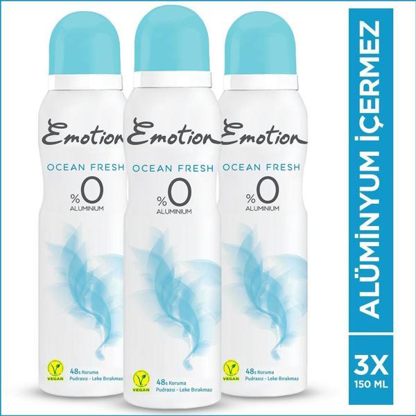 Emotion Ocean Fresh Kadın Deodorant 3x150ml - Image 1