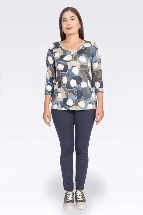 Tolga Saraçoğlu Kadın Yüksek Bel Toparlayıcı Tayt 30169 Lacivert - Image 1