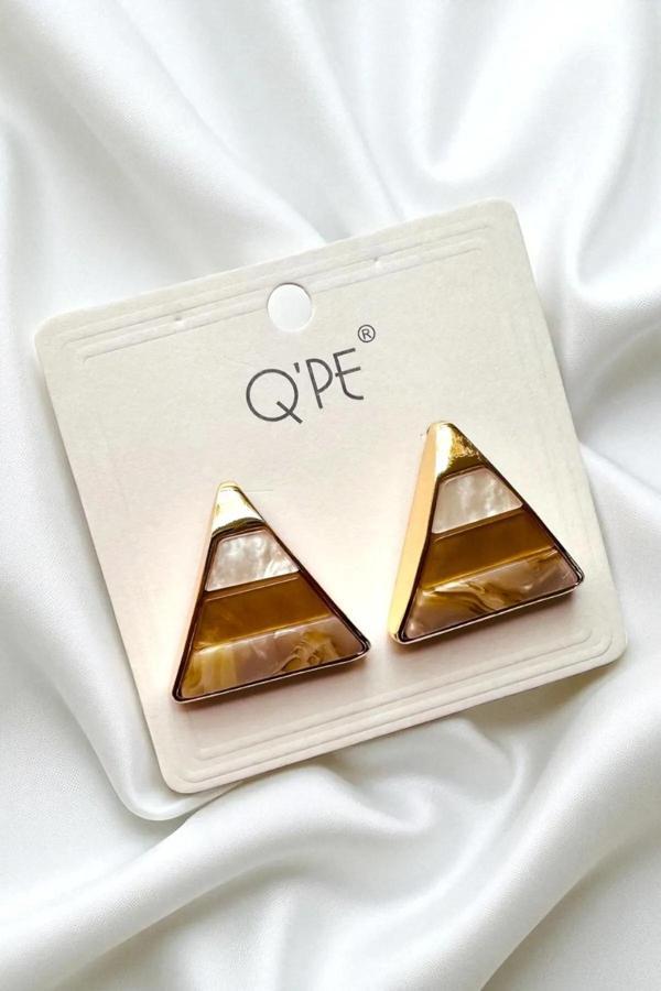 ÜÇGEN MİNELİ KÜPE - Image 1