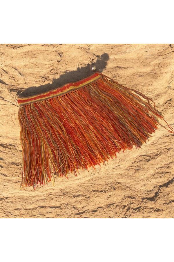 Major Butik Püsküllü Tığ Örme Bej Pareo Etek - Image 1