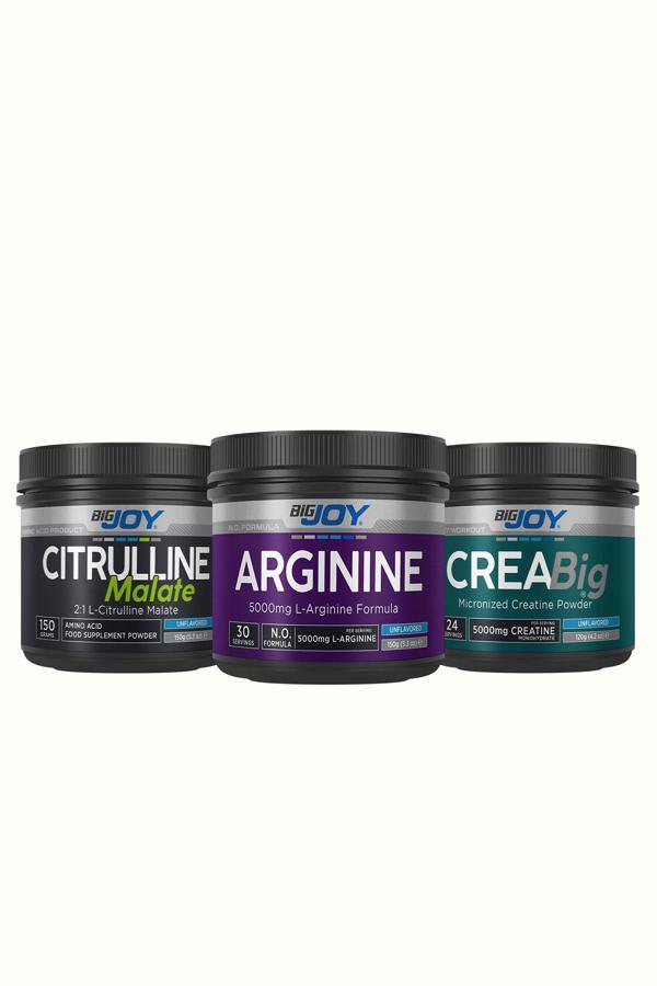 Citrulline( Sitrulin ) malate 150gr+Creabig( Kreatin ) 120gr (aromasiz)+Arjinine( Arjinin )150gr - Image 1