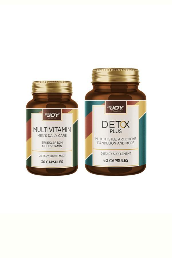 Erkekler İçin Vitamin&Bitkisel Ürün Paketi MULTIVITAMIN 30 Kapsül+DETOX PLUS 60 Kapsül - Image 1