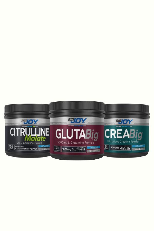 Citrulline( Sitrulin ) Malate 150gr Creabig( Kreatin ) 120gr (AROMASİZ) Glutamin 150gr - Image 1