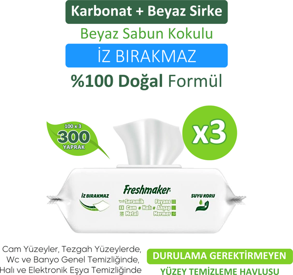 Freshmaker Yüzey Temizlik Havlusu 100'lü - Image 1