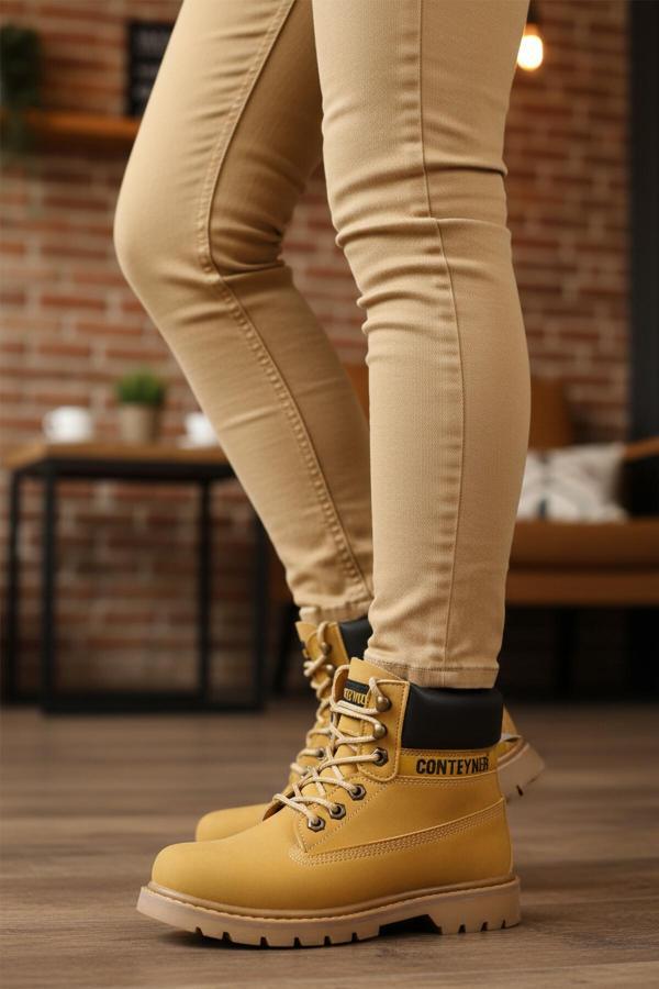 Camel Nubuk Soğuğa Dirençli Kaymaz Unisex Bot 922 G - Image 1