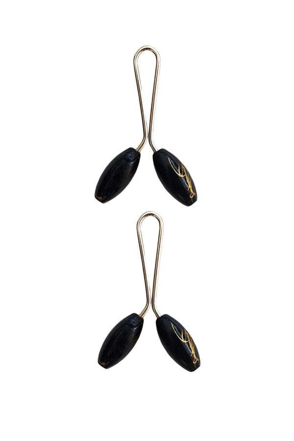 2 Adet Tesettür Eşarp ve Şal Klipsi Siyah - Image 1