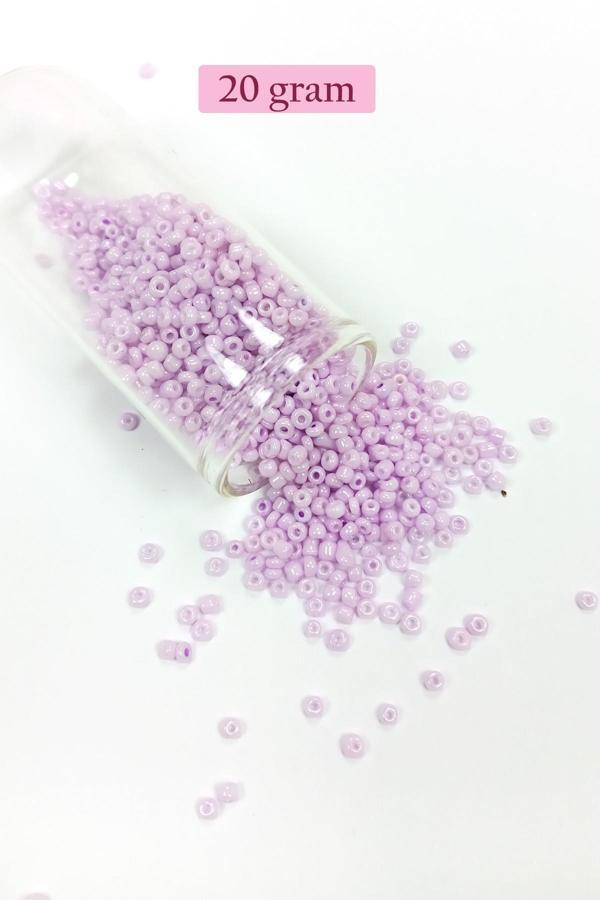 Dökme Cam Kum Boncuk (11/0) 2 mm - 20 Gram - Açık Pembe - BNC008 - Image 1