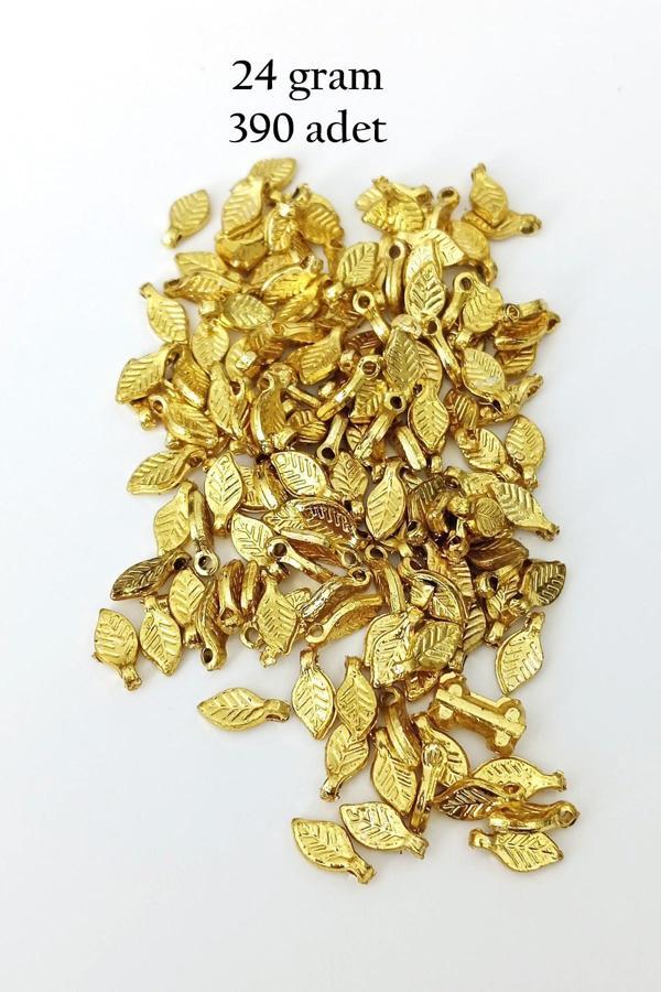 Oya Abiye Bileklik Kolye Pleksi Metalik Plastik Pul Altın Renk 24 gram 390 adet - BNC535 - Image 1