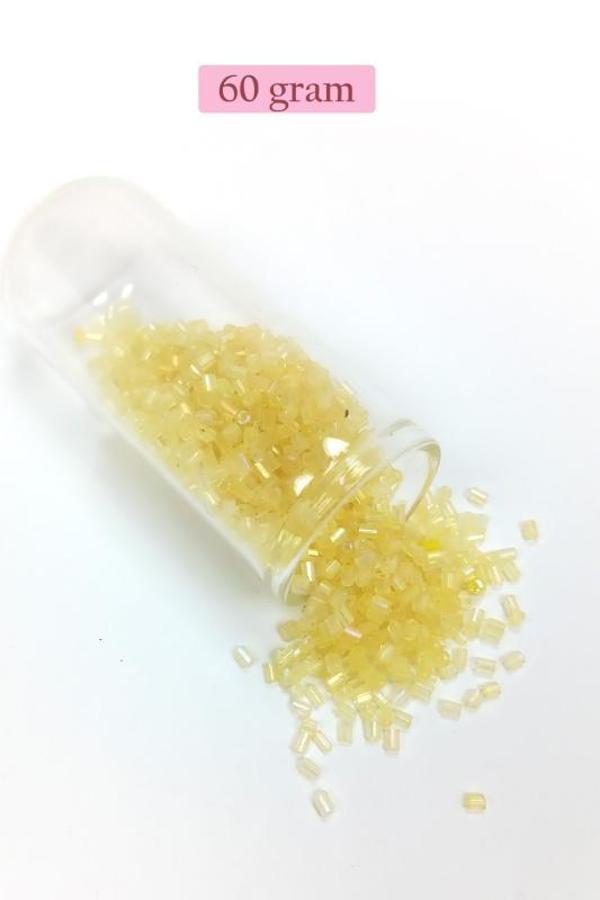 Kesme Cam Boncuk 2mm - 60 Gram - Şeffaf Sarı - BNC351 - Image 1