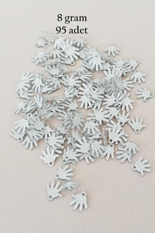 Oya Abiye Bileklik Kolye Pleksi Metalik Plastik Pul Gümüş Renk 8 gram 95 adet - BNC519 - Image 1