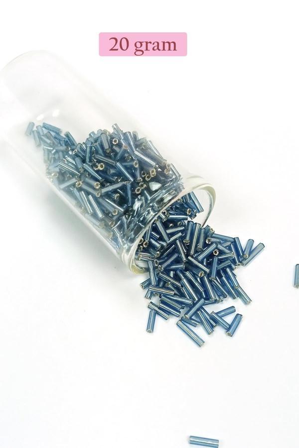 Uzun Boru Kesme Boncuk Çap 2mm Uzunluk 10 mm - 20 Gram - Cam Göbeği - BNC228 - Image 1