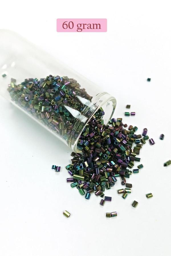 Kesme Cam Boncuk 2mm - 60 Gram - Parlak Alacalı - BNC352 - Image 1