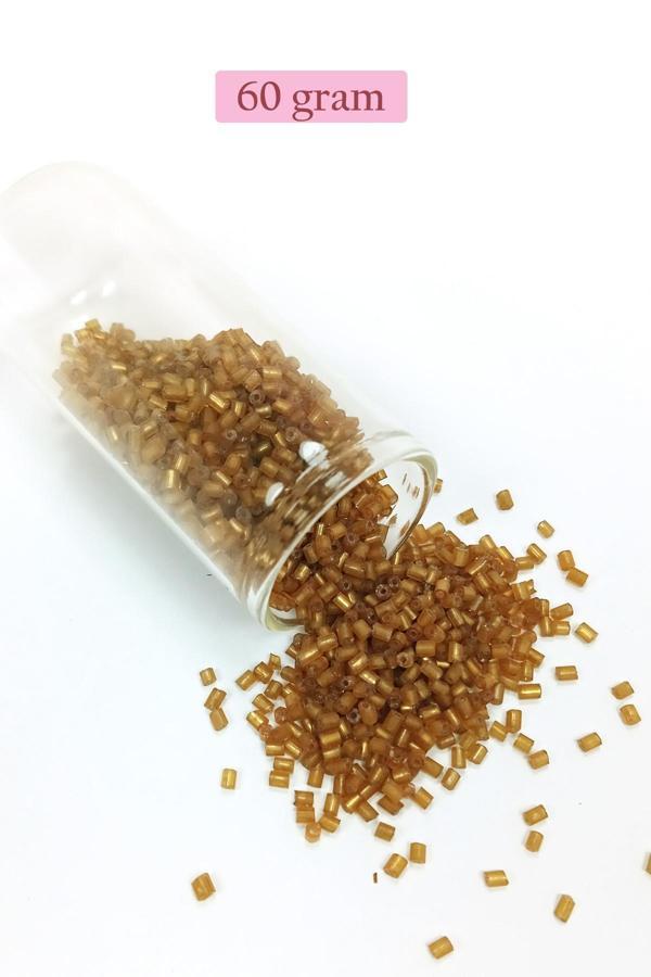 Kesme Cam Boncuk 2mm - 60 Gram - Şeffaf Kahverengi - BNC354 - Image 1