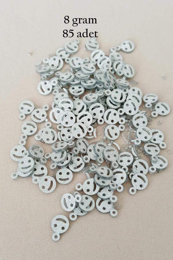 Oya Abiye Bileklik Kolye Pleksi Metalik Plastik Pul Gümüş Renk 8 gram 85 adet - BNC525 - Image 1