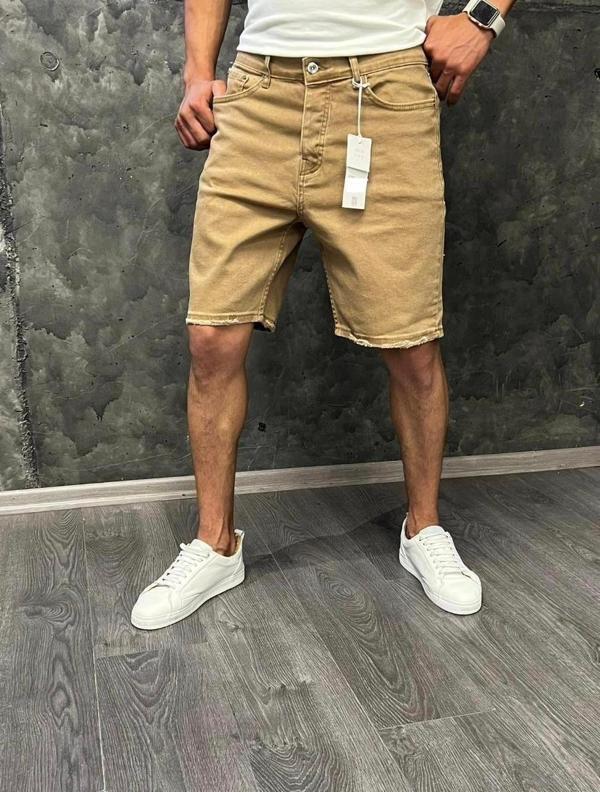 Leo Slim Fit Denim Rahat Kalıp Erkek Kot Şort   - Image 1