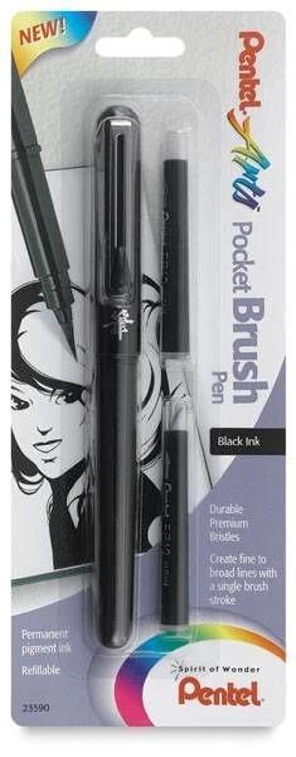 Supertrend Pocket Brush Pen Cep Tipi Fırça Uçlu Kalem + 2 Yedek Kartuş - Image 1