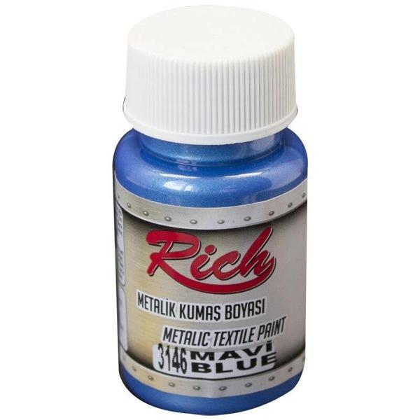 Supertrend Metalik Kumaş Boyası 50 cc. 3146 MAVİ - Image 1