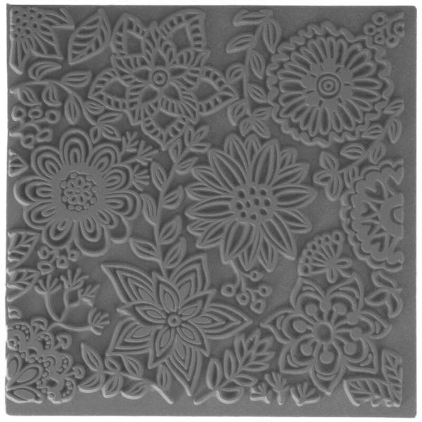 Supertrend Texture Plate Silikon Polimer Kil Desen ve Doku Kalıbı 9x9 cm. BLOSSOMS - Image 1