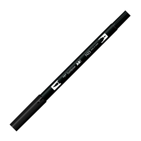 Supertrend Dual Brush Pen Grafik Çizim Kalemi N25 Lamp Black - Image 1