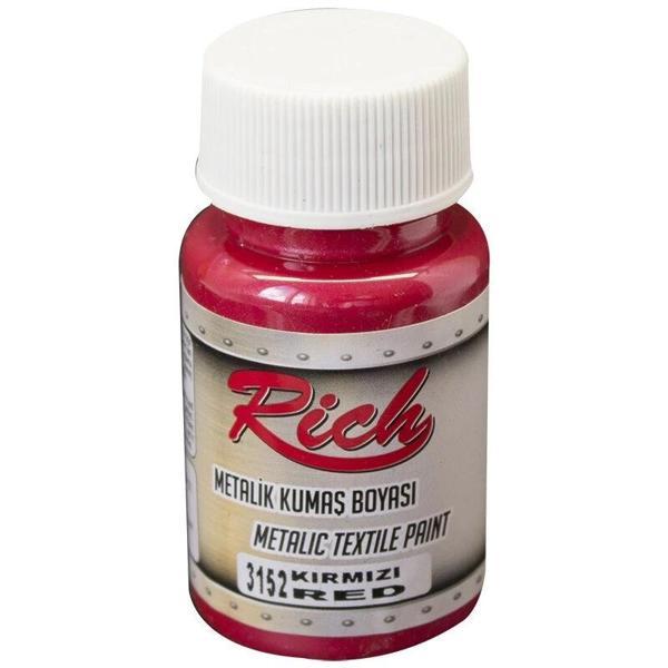 Supertrend Metalik Kumaş Boyası 50 cc. 3152 KIRMIZI - Image 1