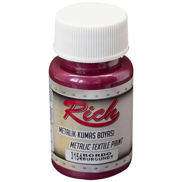 Supertrend Metalik Kumaş Boyası 50 cc. 3154 BORDO - Image 1